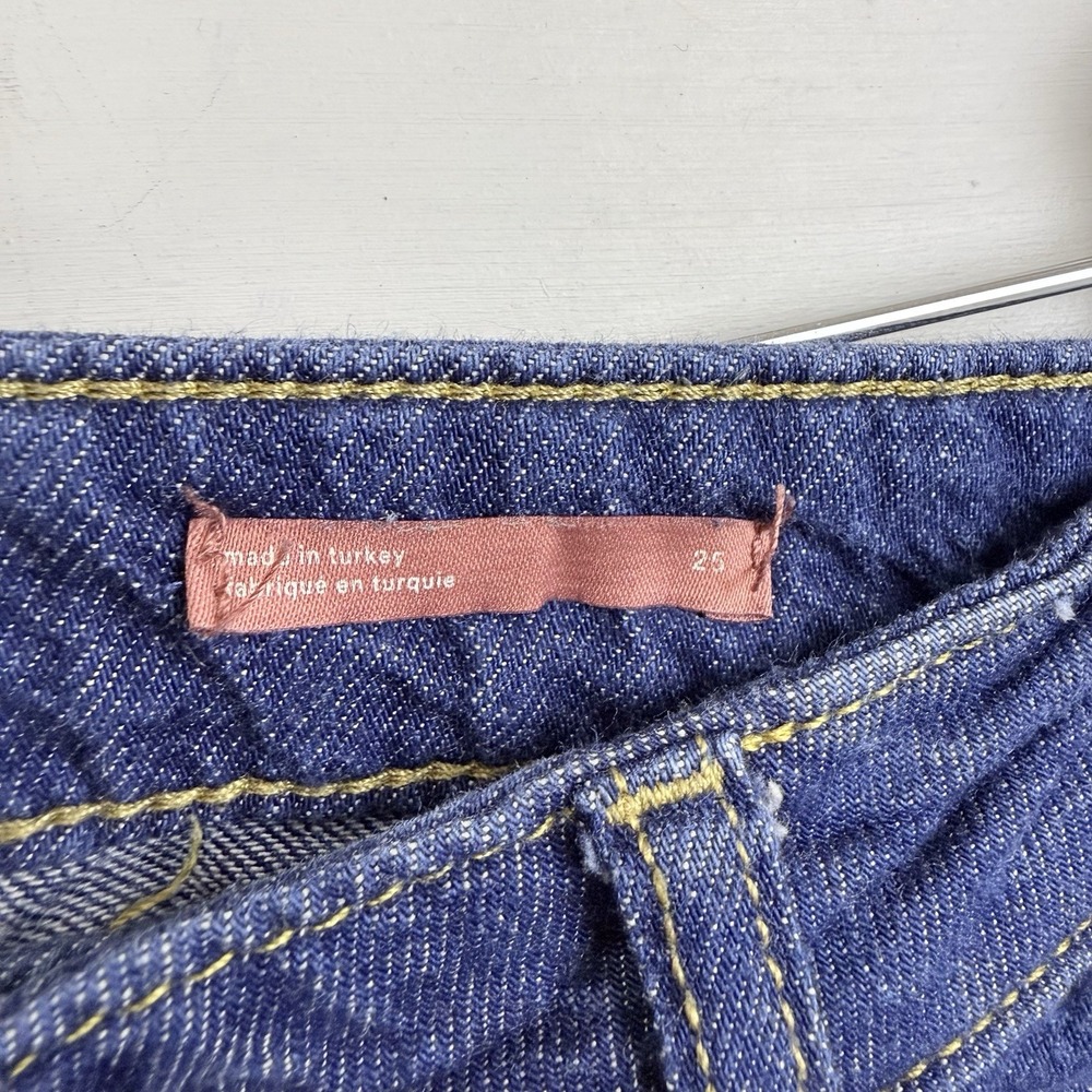 Pilcro Wide-Leg Flare Jeans in Dark Blue Denim - Picture 5 of 16